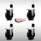 Service Caster 5'' SS Soft Rubber Swivel 1-7/8'' Expanding Stem Caster Set Total Lock Brake, 4PK SCC-SSEXTTL20S514-SRS-178-4 - alternate 3